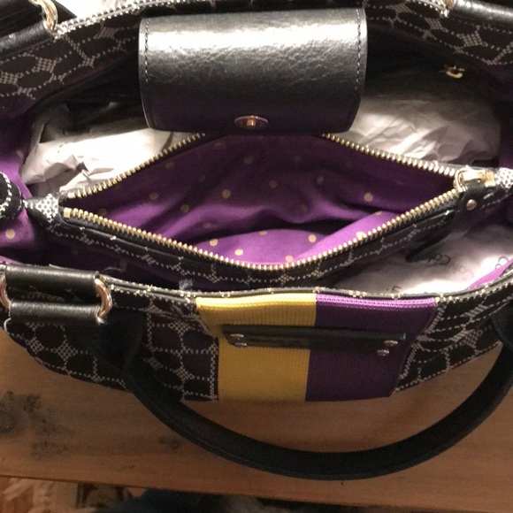 Kate Spade fabric bag with colorful accent - Picture 5 of 8
